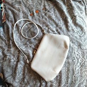 Vintage white leather purse